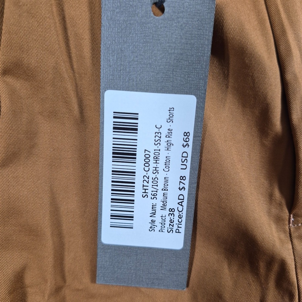 Spier & Mackay Shorts Men's 38 Brown High Rise Pleated Cuffed Adjustable NWT - Picture 7 of 8
